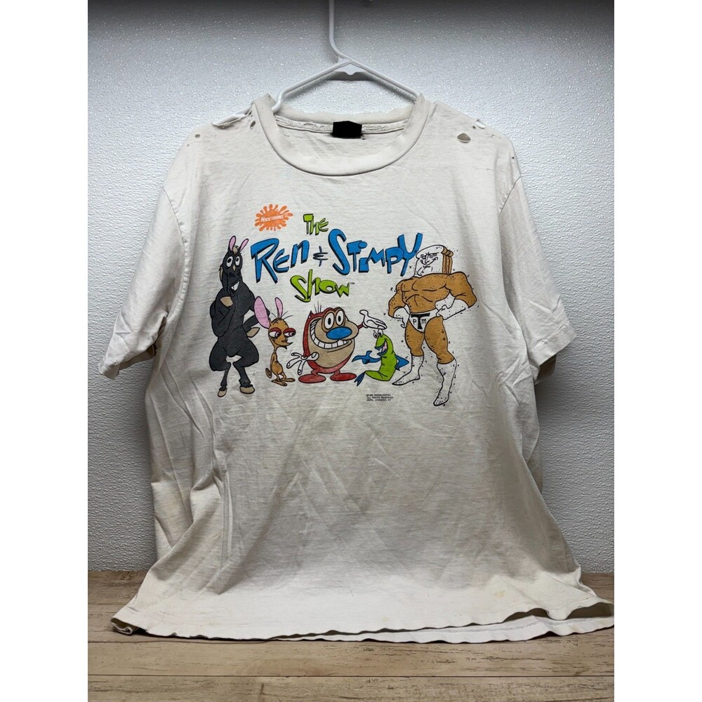 The Ren & Stimpy Show T-Shirt  Vintage 1992 Changes Nickelodeon